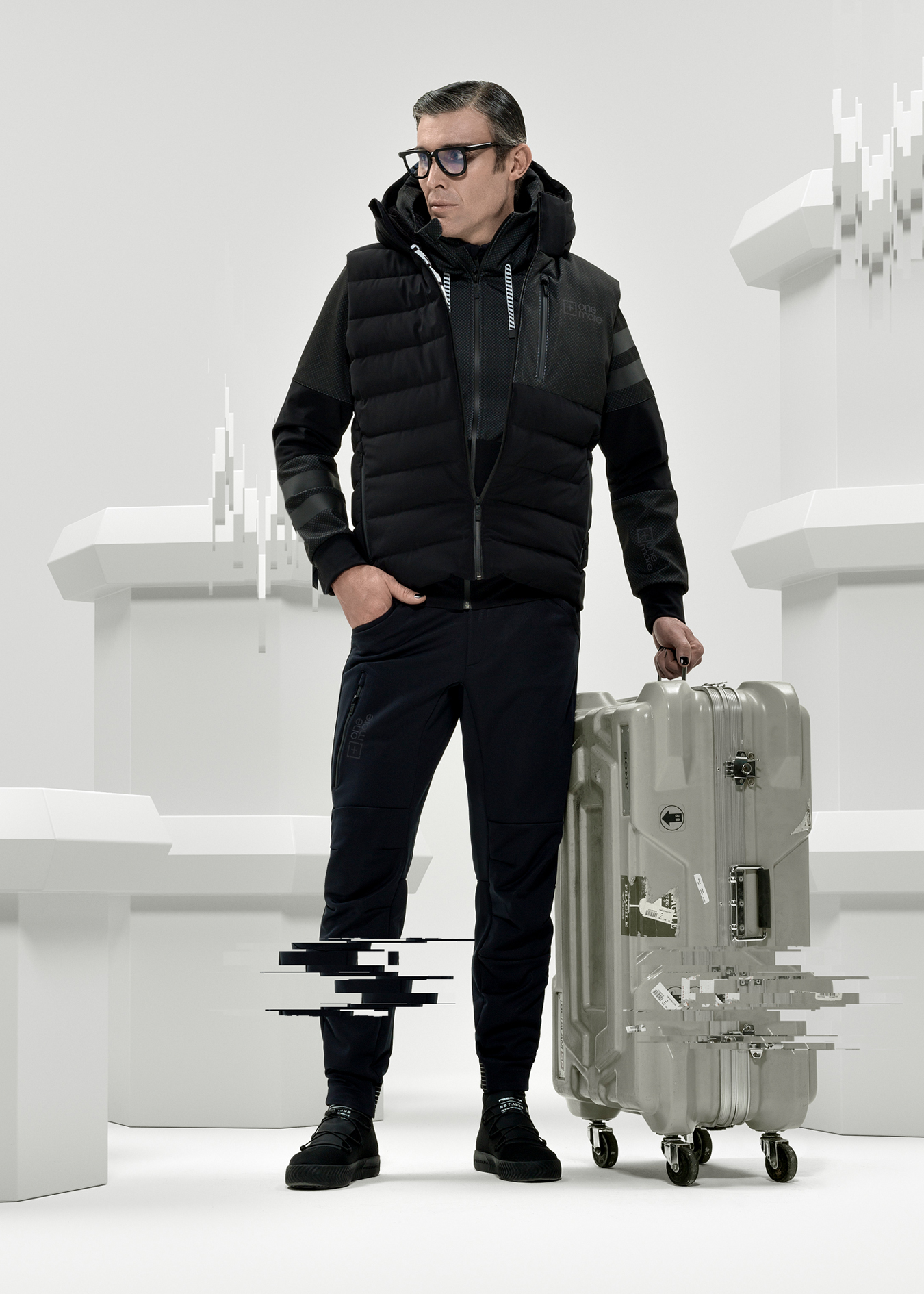 OneMore maglia uomo sei-zero-uno whitehive + gilet uomo cinque-uno-uno whitehive + pantaloni uomo nove-sei-uno